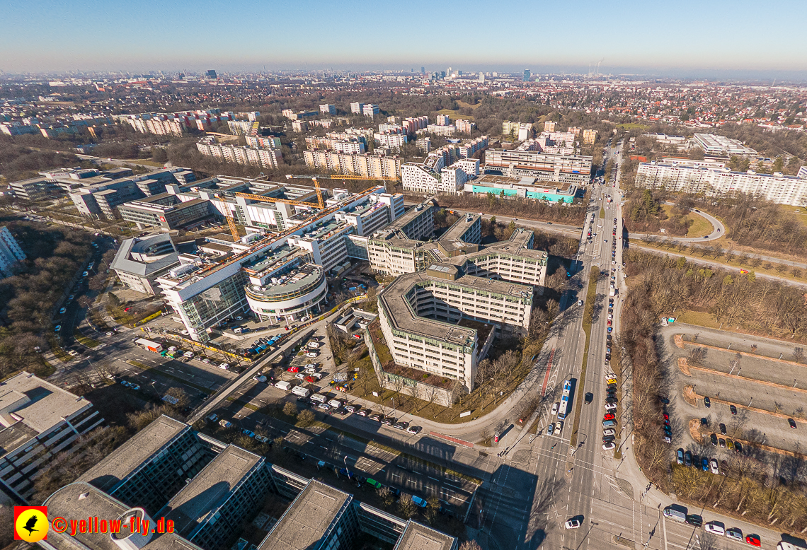 15.02.2023 - Luftbilder Perlach Plaza, Allianz, Wacker, Rentenversicherung, PEP